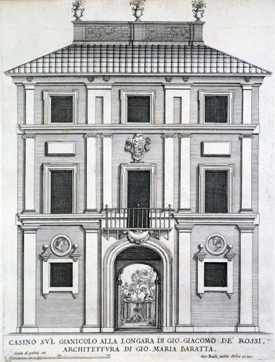 Casino de jardín perteneciente a Giacomo de Rossi en el Gianicolo alla Longara, de 